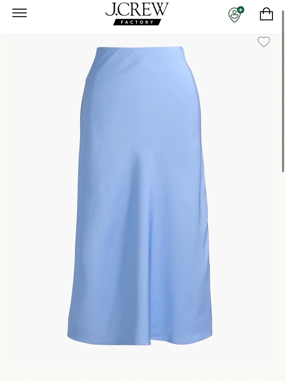 NWT J. Crew Black A-Line Bias Slip Midi Skirt
